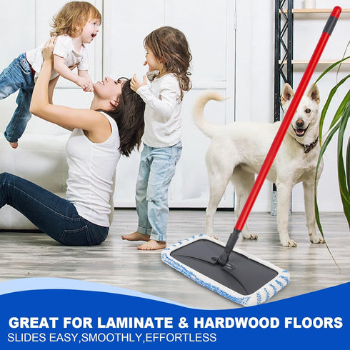 kCarpoly 4 Pack 15*8 inch Reusable Mop Replacement Pads Suitable for Flat Mops, Compatible with Hardwood Floor More