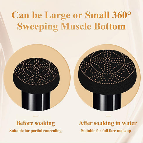 OETUIOW Mushroom Head Air Cushion CC Cream, BB Cream Foundation for Mature Skin, Natural Color