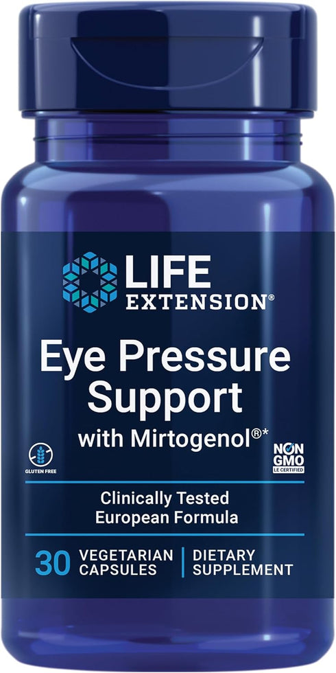 Life Extension Eye Pressure Support with Mirtogenol - Eye Health Supplement for Healthy Eye Pressure - 30 Capsules