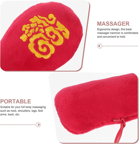 Hammer Beaupretty Massage Ball Body Handheld Massage Pat Stick Manual Beat Massager Paddle for Muscles Back Shoulders