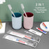 100 Pack Disposable Toothbrushes with Toothpaste Floss, Individually Wrapped Travel Kit for Homeless, Airbnb