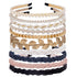 Pearl Headbands - Beaded Metal No Slip Hair Accessories for Women Girls, 10 Pack