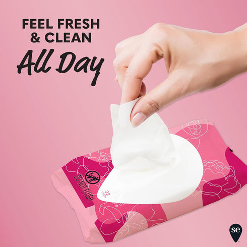 Summer's Pack, 32 Pack 12 Eve Sheer Floral Feminine Wipes, Gentle pH-Balanced Formula Helps Control Vaginal Odor