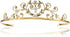 Porcelain Rose Flower Rhinestone Crystal Halloween Costume Tiara