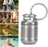 Portable Pill Case,Mini Pill Box, Titanium Alloy Medicine Holder, Waterproof Pill Warehouse with Keychain, First Aid Pill Container for Outdoor Sports, Camping, Hiking and Traveling (Small)