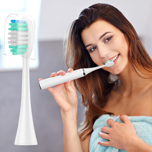 Replacement Toothbrush Heads 10 Pack - Compatible with AquaSonic Black Series, Vibe Series, Black Series Pro, Duo