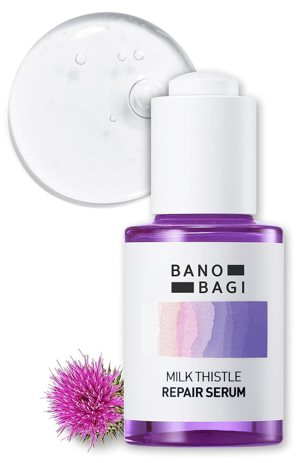 Milk Thistle Repair Serum, Korean Skin Care Face Moisturizer Hydrating Serum for Glowing Skin, 1.01 oz