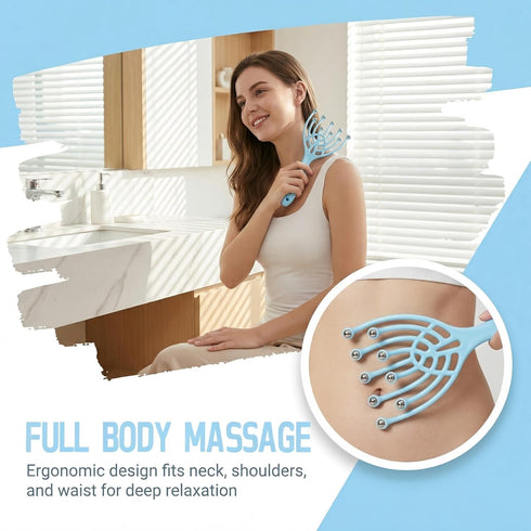 TJE 2 Pack 9 Handheld Scalp Massager, with Claws & Rolling Balls for Head & Body, Portable Relaxation Tool for Home