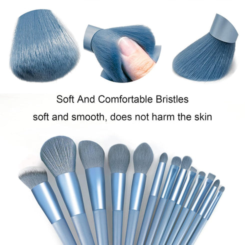 Koccido 22 Pcs Makeup Brushes Kit, Foundation Brush, Eyeshadow Brush Set (Blue, 22 Piece Set Large)