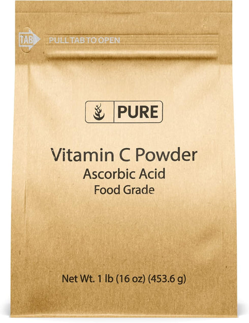 PURE ORIGINAL INGREDIENTS Vitamin C Powder (1 lb) Non GMO Dietary Supplement Ascorbic Acid