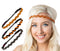 Hipsy Women's Adjustable No Slip Bling Glitter & Bengal Tiger Fashion Headband 3-pack (Wave Black/Tiger/Orange)