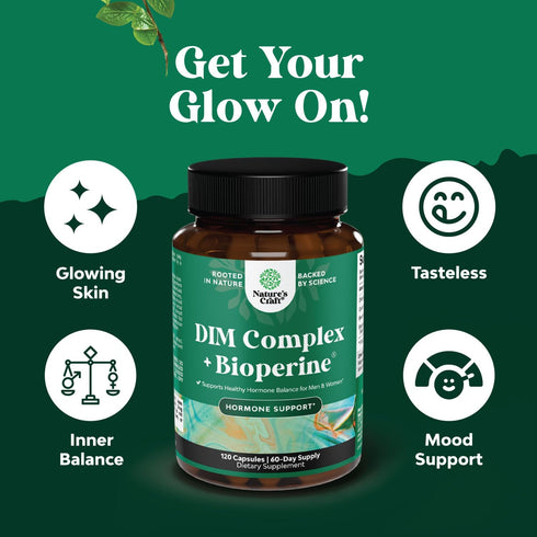 Extra Strength Diindolylmethane DIM Supplement, 60 SVG - Hormone Balance for Men and Women