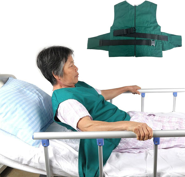 ZXYAHBKL Vest Restraint Suit for Bed/Wheelchair, Anti Fall Elderly Bed Restraint with Back