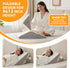 Bed Wedge Pillow for Sleeping, 9&12 Inch Adjustable Memory Foam Triangle Pillow for Back Pain Relief, White/Grey