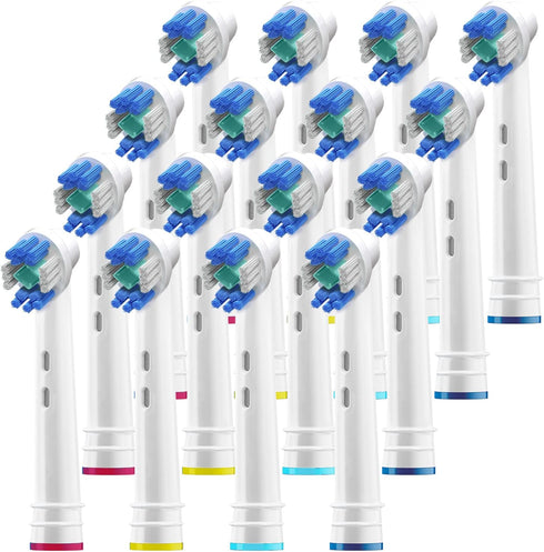 Professional White Replacement Brush Heads with 3D Whitening, Compatible with Oral-B Braun Electric Toothbrush