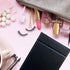 X-Large Portable Folding Makeup Mirror with Adjustable Stand, PU Leather Vanity Table for Personal Beauty