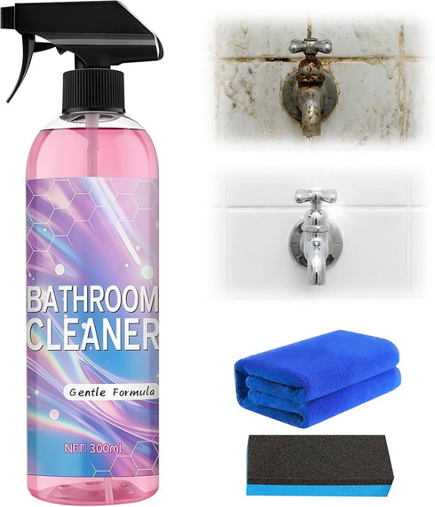 Qynar Bathroom Cleaner, Powerful Pink Bathroom Cleaner Spray, Bathrooms Descaler Foam Cleaners for