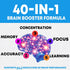 Nootropic Brain Supplements for Memory and Focus, 60 Capsules with 40 Nootropics & Vitamins for Clarity & Concentration