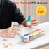 Odaro Extra Large Weekly Pill Organizer - XL Pill Box 7 Day AM PM Jumbo Medicine Organizer - Rainbow