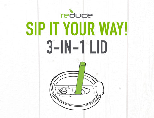Reduce Reusable Hard Plastic Straws - 4 Pack, BPA-Free, Dishwasher Safe, Fits 20-50 oz Tumbler Mugs