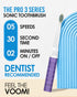 Voom Sonic Pro 3 Rechargeable Electric Toothbrush, Soft Dupont Nylon Bristles, 2-Minute Timer, Purple