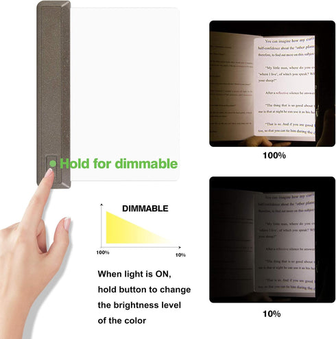 Full Page Magnifier - Ultra Bright 12 LEDs Handheld Magnifying Glass with Adjustable Brightness for Eye-Care and Reading