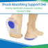 Heel Cups for Heel Pain Relief (3 Pairs) - Gel Cushion Inserts for Achilles Tendonitis, Plantar Fasciitis