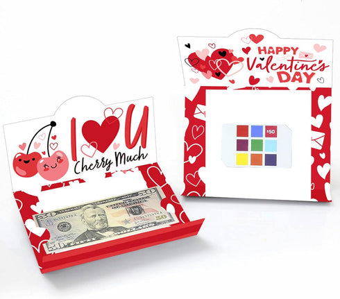Set 8 Big Dot of Happiness Assorted Happy Valentines Day - Valentine Hearts Party Money and Gift Card Holders
