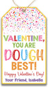 Set of 20 Personalized You are Dough Best Kid's Valentines Tags |