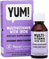 NovaFerrum Yum Multivitamin with Iron for Infants, Toddlers & Kids, Immune Support, Raspberry Grape, 50 Servings