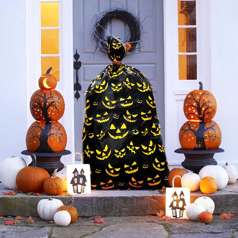 Ymsone 36 56 inches (1 Halloween Extra Large Gift Bags Jumbo - Spooky Gift Bag for Big Presents - Black and Orange
