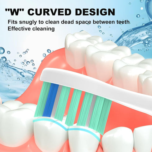 Replacement Toothbrush Heads for Philips Sonicare, Compatible with Electric Toothbrushes Handle, Snap-on System, Black,