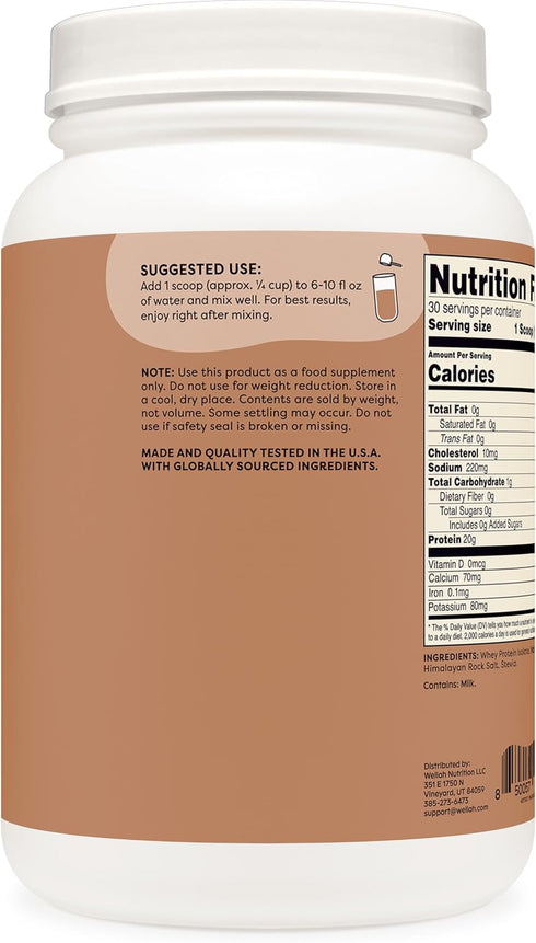 Protein Your Whey, 30 Servings, Coconut Flavored, Whey Protein Isolate