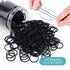 HOYOLS 600pcs Black Hair Rubber Bands, 3/4” Mini Elastics for Baby Toddler Girls, No Damage Hair Ties