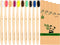Virgin Forest Bamboo Toothbrush, 10 Count, Soft Bristle for Adults, Eco-Friendly Natural Wooden Toothbrushes