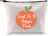 G2TUP Georgian Gift Sweet As A G Peach Makeup Bag, Georgia State Pride Cosmetic Bag, Zipper Travel Bag