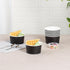 Coppetta 8-Ounce Dessert Cups, 50 Disposable Ice Cream Cups, Sturdy Black Paper Frozen Yogurt Bowls, Lids Sold