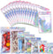100 Pack Resealable Mylar Bags, Smell Proof Aluminum Foil Ziplock Pouches for Candy, Jewelry, Holographic Rainbow Color
