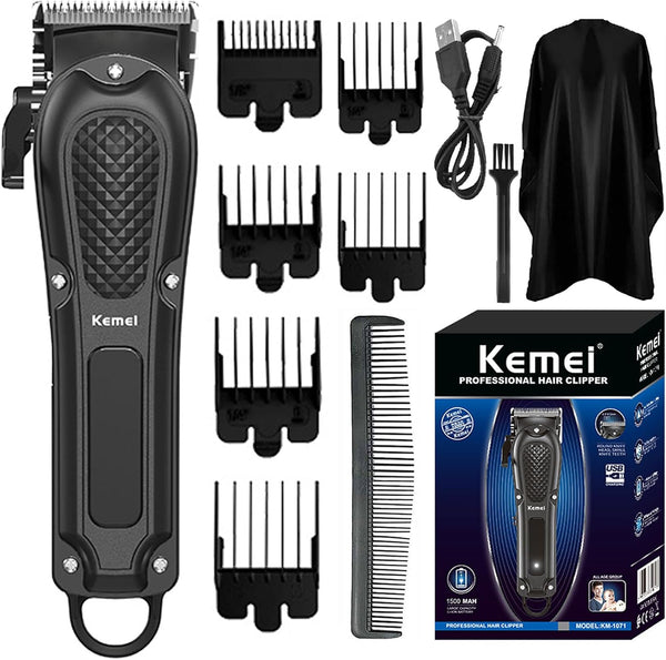 KEMEI Hair Clippers for Men, Professional Cordless & Corded Barber Clippers for Hair Cutting & Grooming, KM-1071
