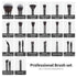 MAANGE Makeup Brushes 29 Pcs Kit, Premium Synthetic Foundation, Powder, Concealers, Eye Shadows Set (Black)