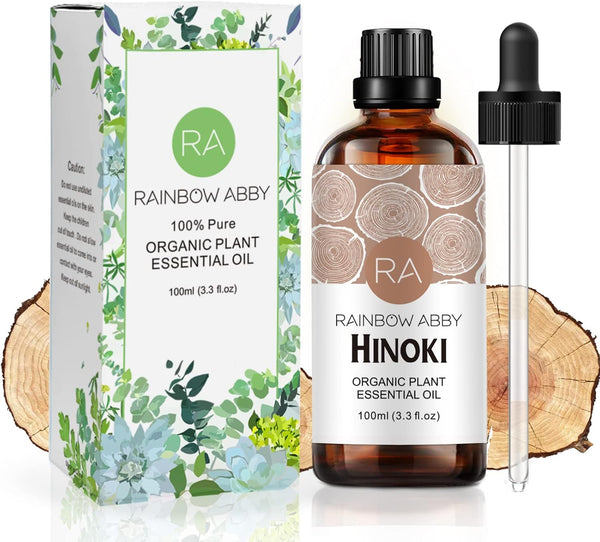 Hinoki Essential Oil (100ML) - 100% Pure Natural Organic Aroma for Diffuser, Massage, and Skin Care