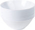 PLASTICPRO White Plastic Organic Party Dessert Bowls, 6 OZ, 50 Count, Premium Heavyweight Disposable Dishes