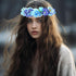Vivivalue Women Floral Crown Rose Flower Headband, Hair Wreath Floral Headpiece Halo for Wedding Party