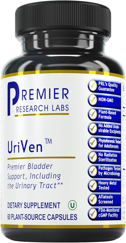 Premier Research Labs UriVen, Bladder Health Support Supplement for Women & Men, 60 Vegetarian Capsules