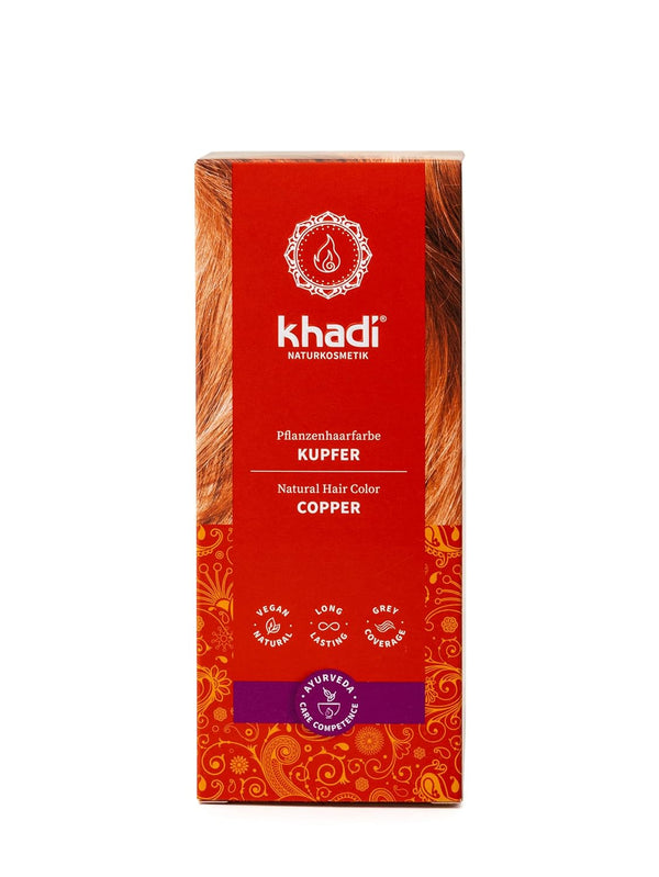 khadi COPPER Natural Hair Color - 100% Herbal & Natural Plant Hair Color Ranges from Copper Gold to Copper Red
