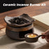NeoNava Cedar Aromatherapy Burner & Ceramic Oil Warmer for Home & Office (Heat-Resistant Tile Baking Tray +