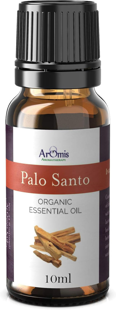 ArOmis Organic Palo Santo Essential Oil - 10ml (.34 Fl Oz) - 100% Pure Therapeutic Grade for Aromatherapy