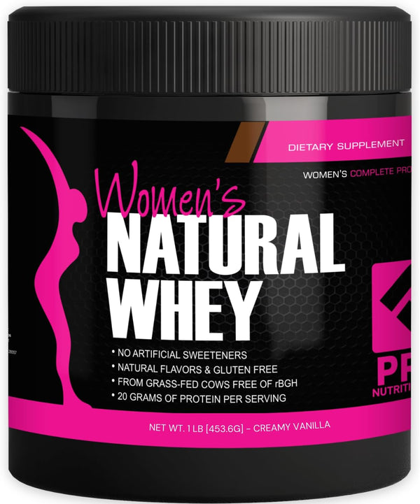 Whey Protein Vanilla Powder for Women, Low Carb, Gluten Free, 1 lb
