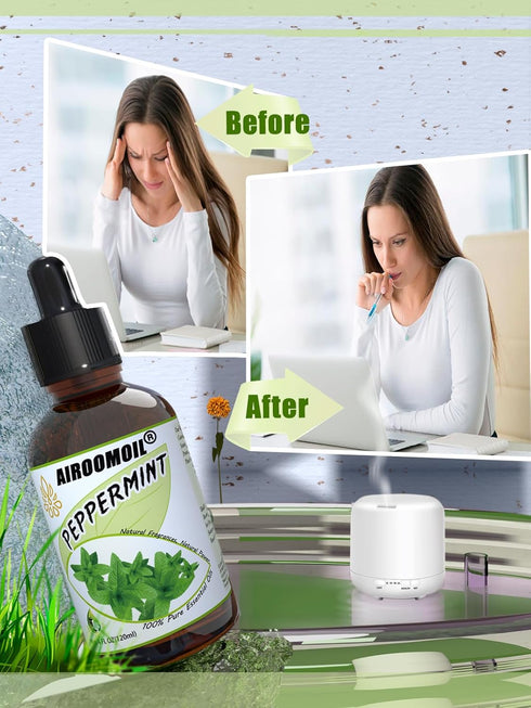 Peppermint Essential Oil, Aromatherapy for Showers, Shampoo, Soap, 4 Oz