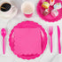 175 Pcs Hot Pink Party Supplies, Includes 25 Guest Hot Pink Plates, Napkins, Cups, and Plastic Spoons